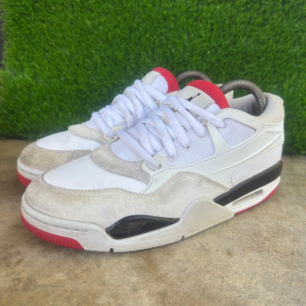 Vintage Nike Air Jordan 4 RM White Varsity Red Black Gorpcore Size 7Y FQ7938-102
